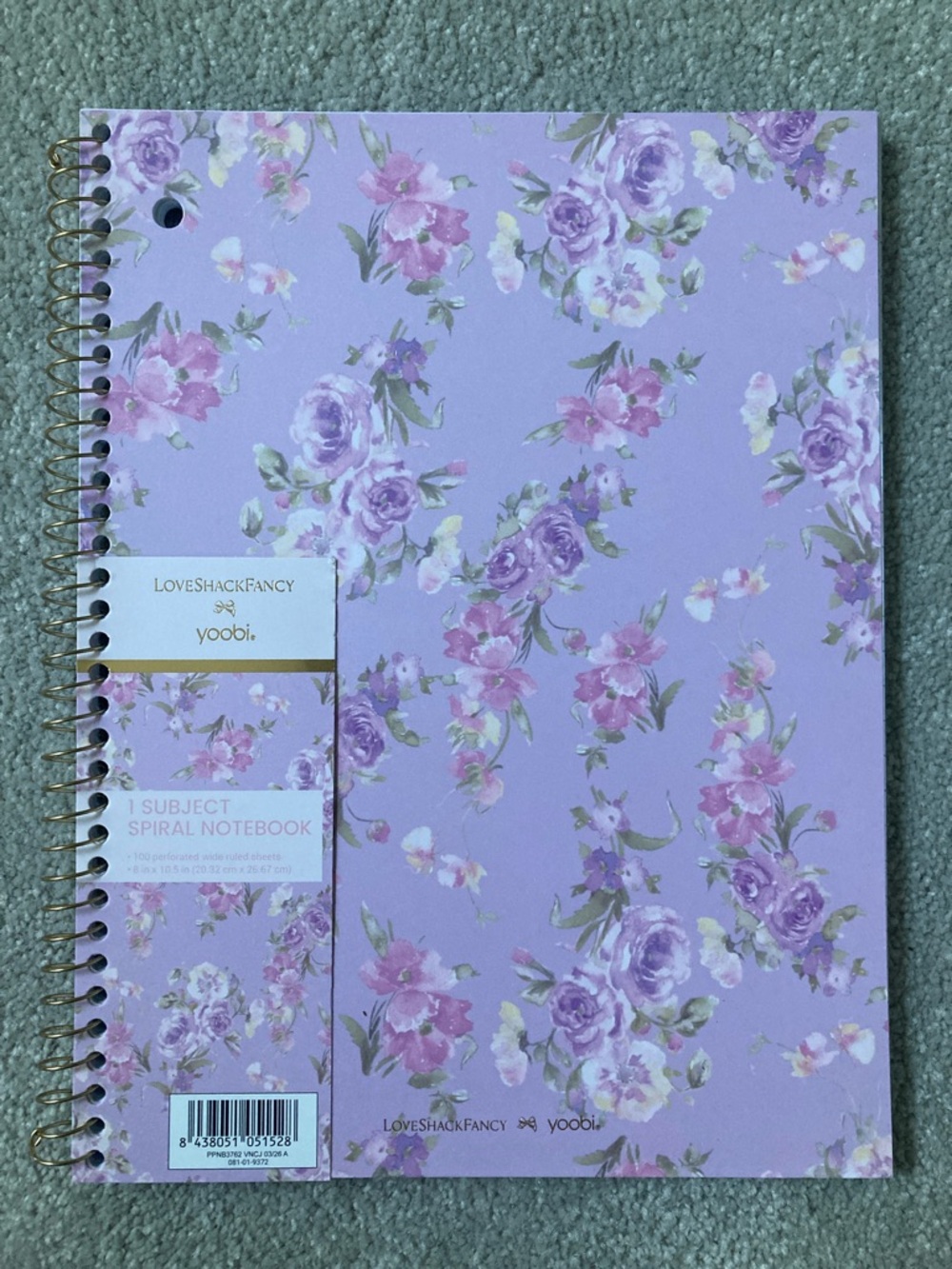 IN-HAND | LoveShackFancy x Target Yoobi Happy Thoughts Spiral Bound Notebook - Picture 2 of 4
